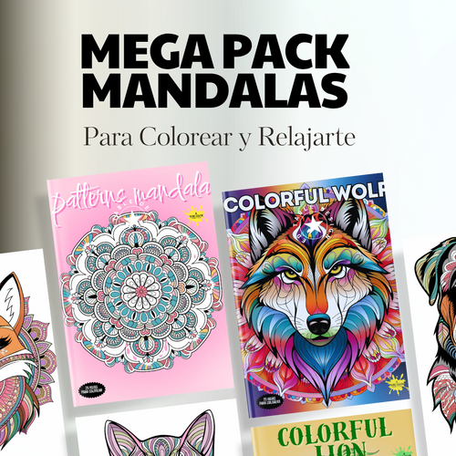 Mega Pack: Mandalas para Colorear y Relajarte